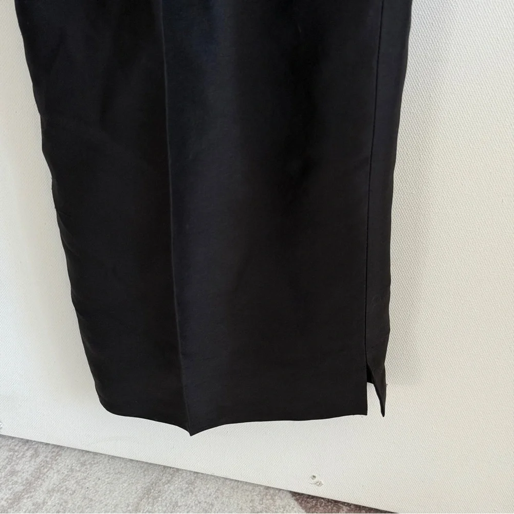 Vintage Silk Trousers High Waist Black 12